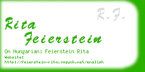 rita feierstein business card